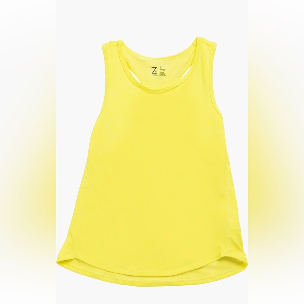 Z by Zella girl Yellow racerback tank top size small